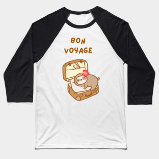 Bon Voyage Traveling Sloth Baseball T-Shirt